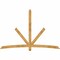 Ekena Millwork Alberta Rough Sawn Timber Gable Bracket, Western Red Cedar, 96"W x 64"H x 4"D x 4"F, 16/12 Pitch GBW096X64X0404ALB00RWR - alternate 1